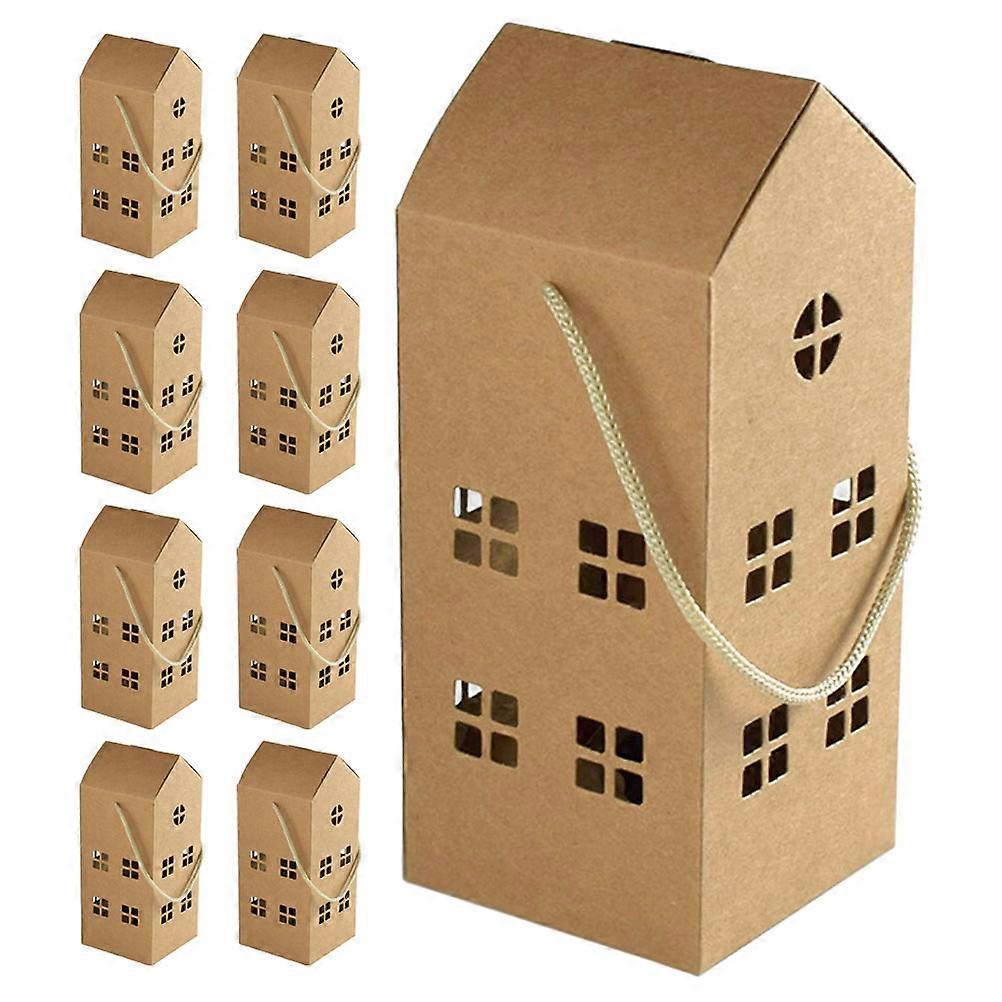 Candy Container House Shaped Paper Boxes Multi-Function Use 50Pcs