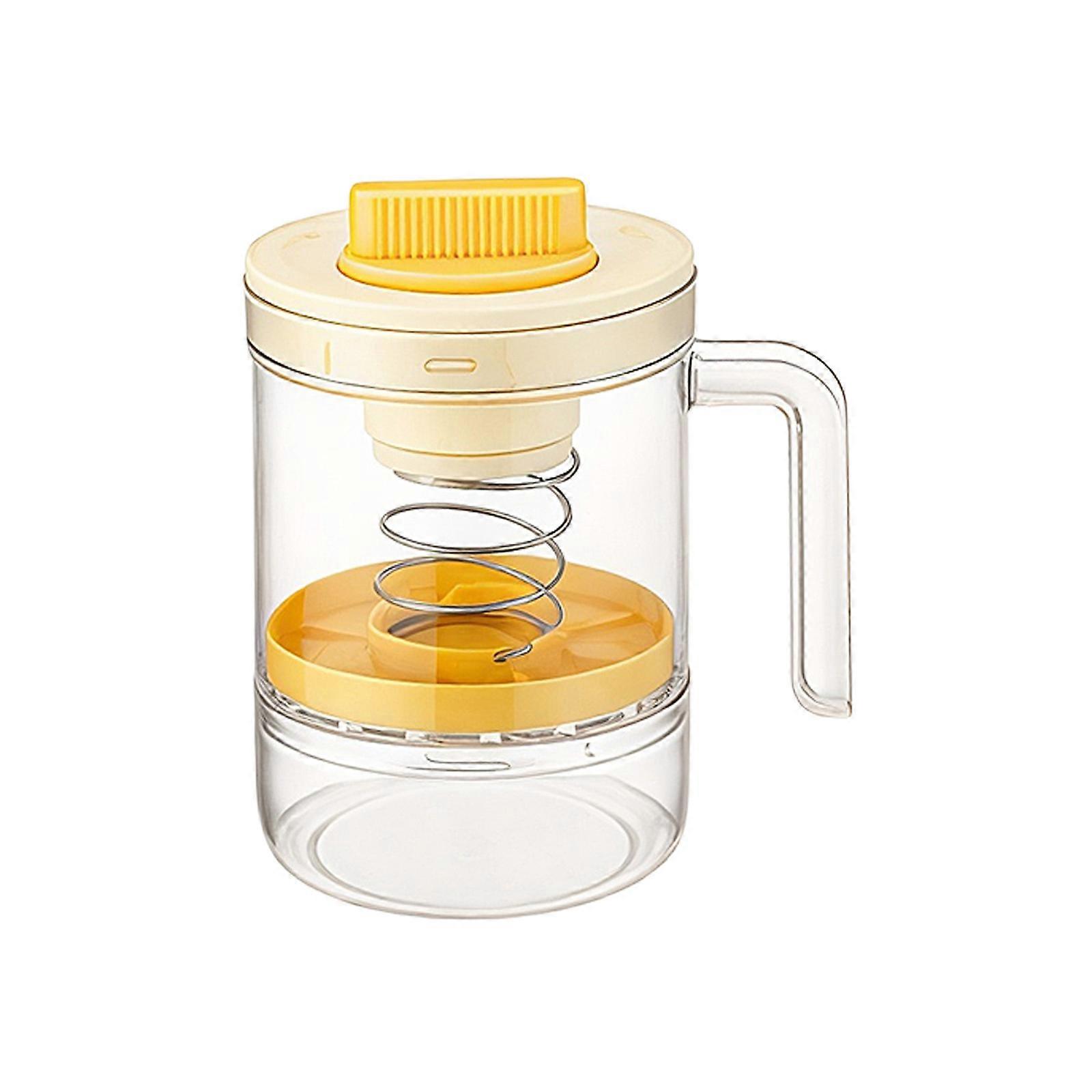 Multiple Layer Yogurt Cheese Maker Tool Whey Separator With Spring-Loaded Press Multipurpose Kitchen Tool  Yellow
