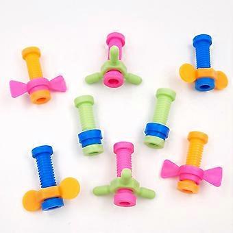 8-teiliges ABS-Schraubendreh-Fidget-Spielzeug, Fidget-Stiftaufsatz mit Spinner, geräuschloses sensorisches Stressabbau-Werkzeug für Schule, Büro und Zuhause