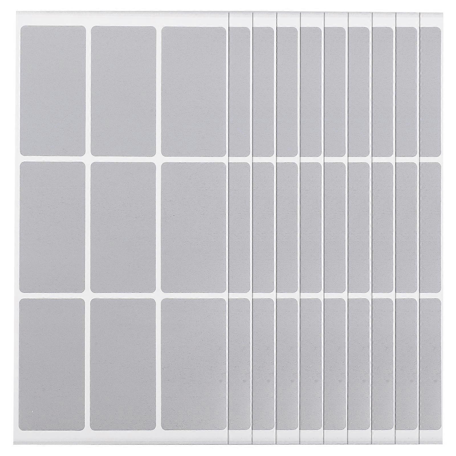 10 Sheets Silver Scratch Off Stickers Rectangular for DIY Raffle Game Labels