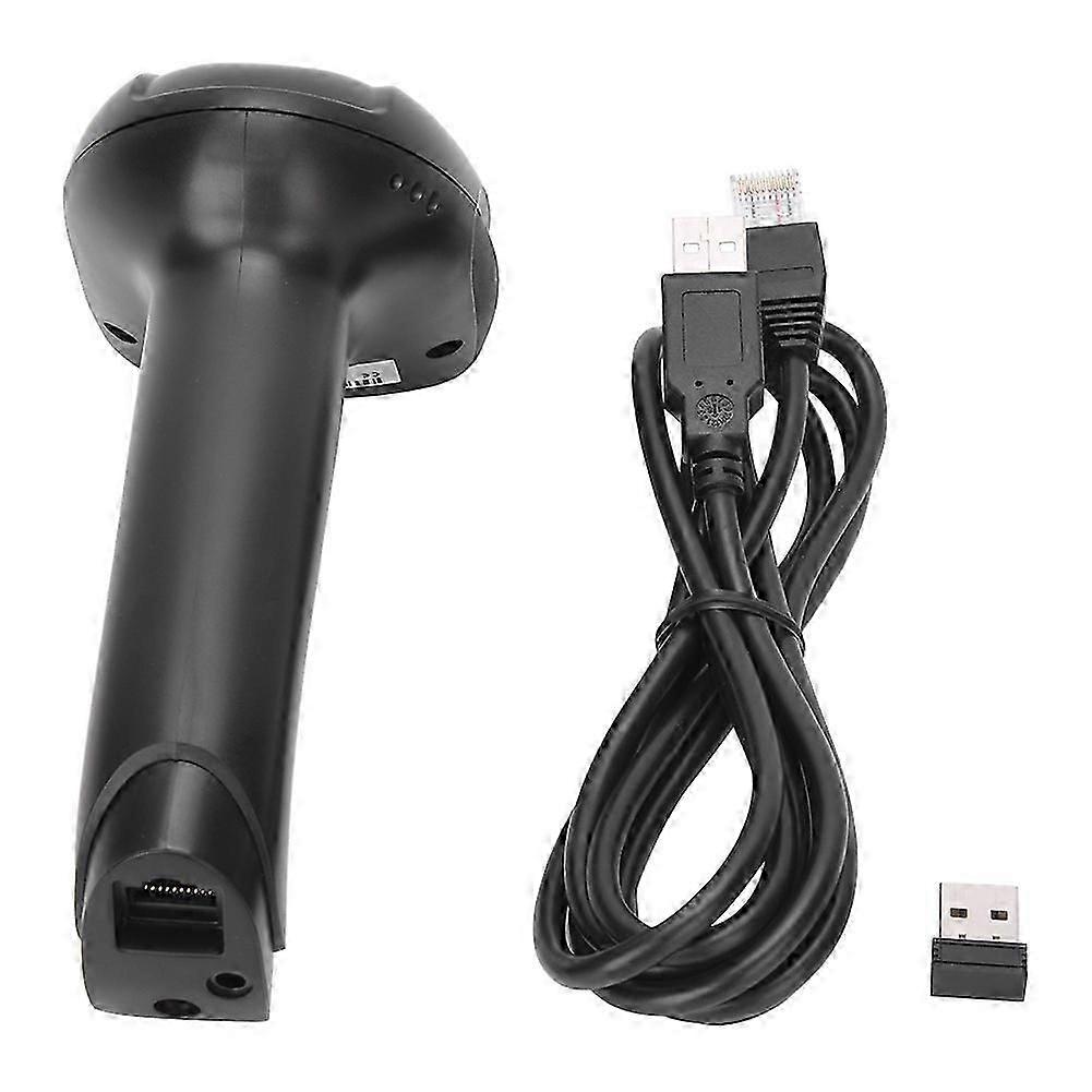 Cordless Barcode Scanner 2.4G Wireless Bar Code Reader with Built-In Battery for Supermarket