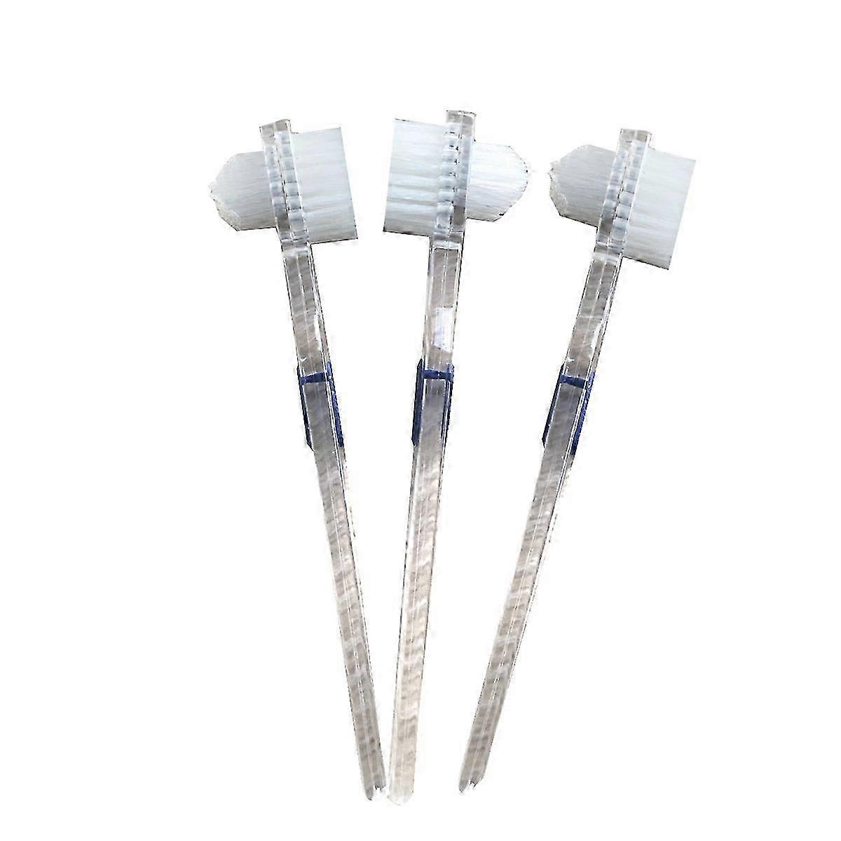 3 Pack Denture Brush False Teeth Cleaning Tool Double-sided Toothbrush