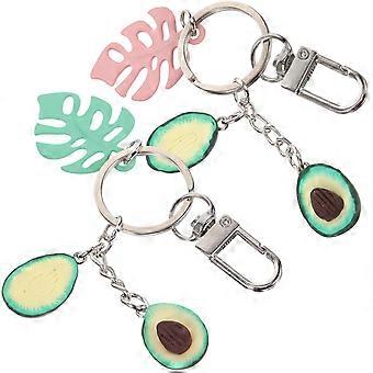Avocado Keychain Premium Hanging Decoration Keychains for Decor 2Pcs Green