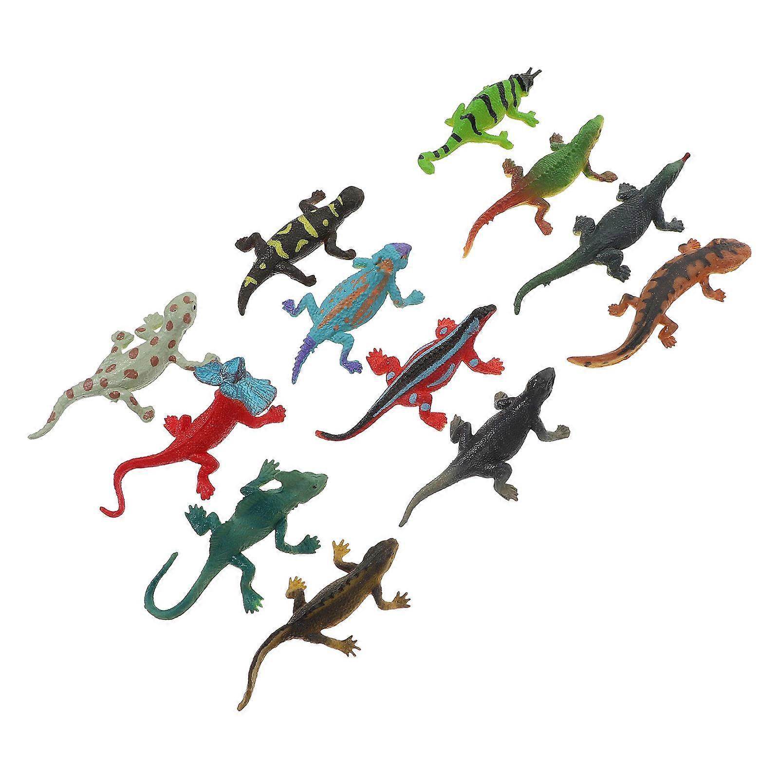 Plastic Lizard Model Realistic Reptile Model for Decor 12Pcs Set