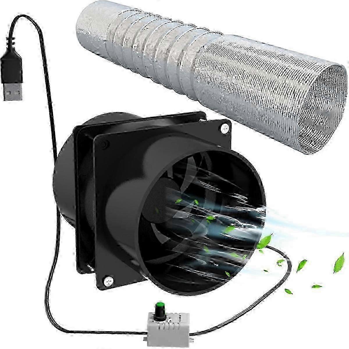 Portable extractor fan with adjustable speed for indoor use