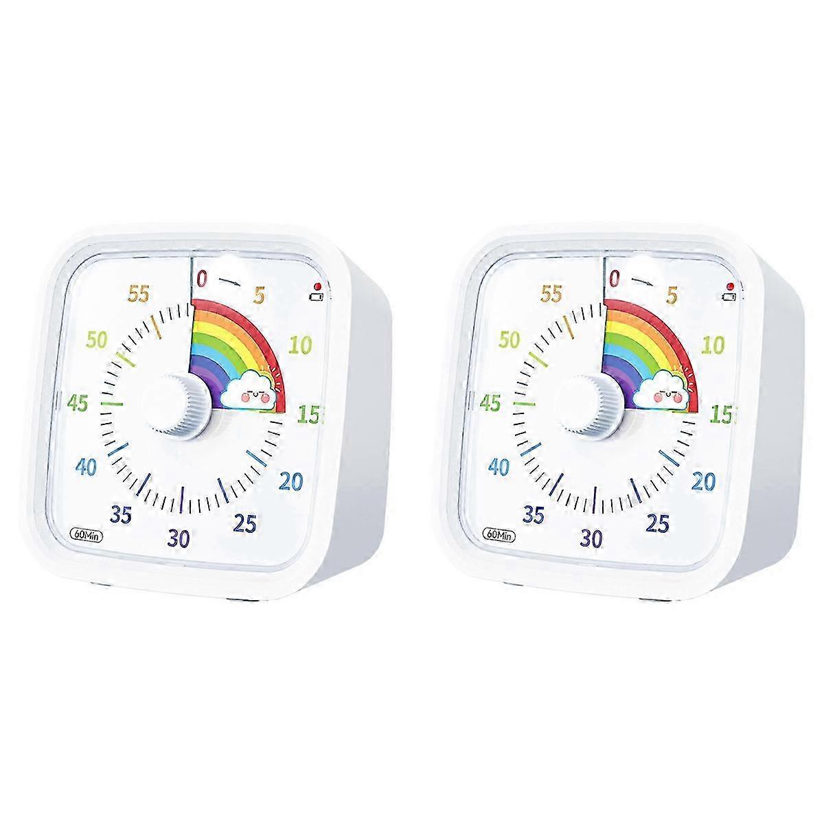 60 Minute Visual Timer with Protective Case, White
