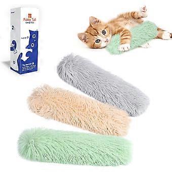 kattenspeelgoed kattenkussens, 3 pack zacht en duurzaam kreukgeluid kattenkruidspeelgoed, interactieve kat kicker speelgoed voor binnenkatten, bevordert kittenoefening