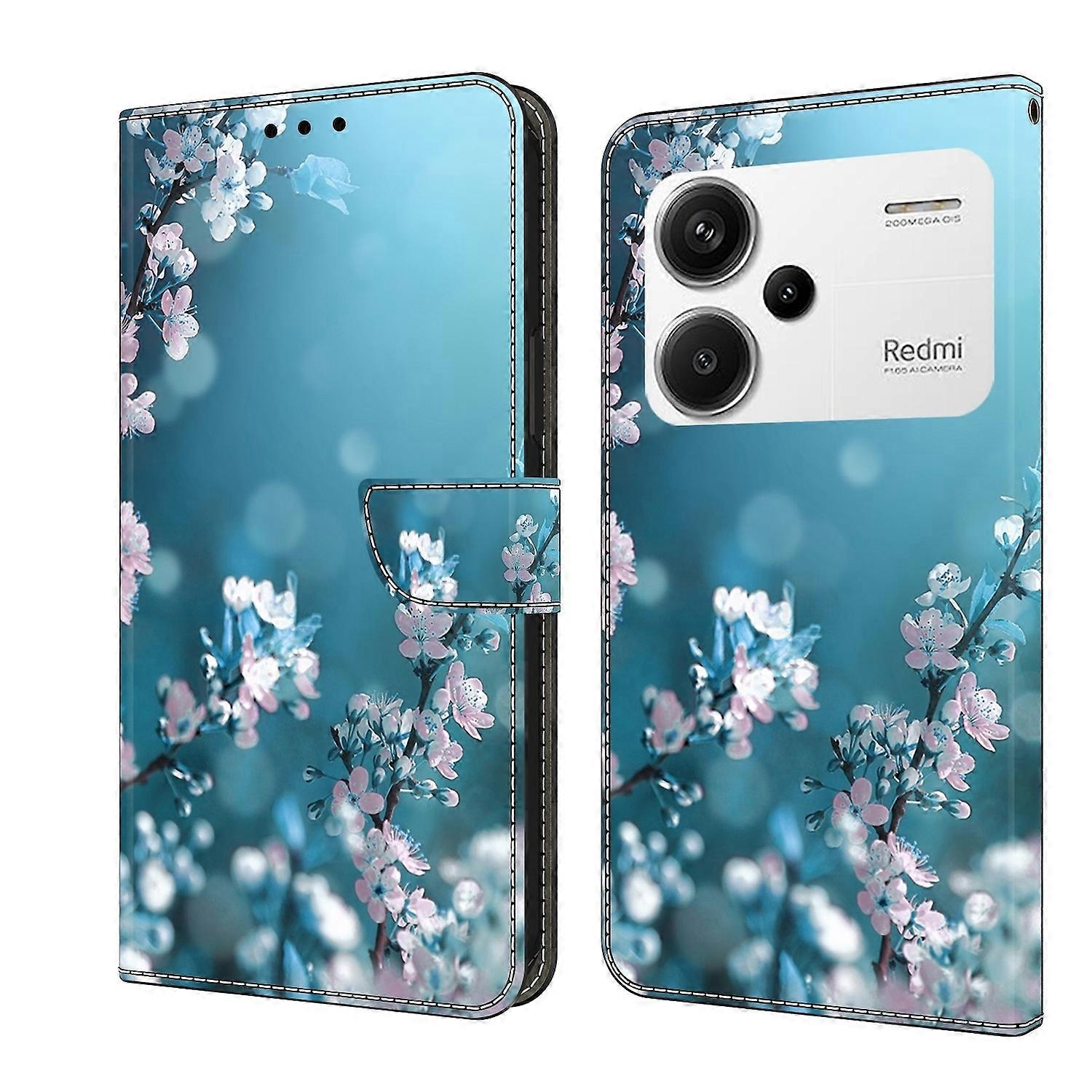 Faux Leather Book Phone Case for Xiaomi Redmi Note 13 Pro Plus, Design 17, Protective Case