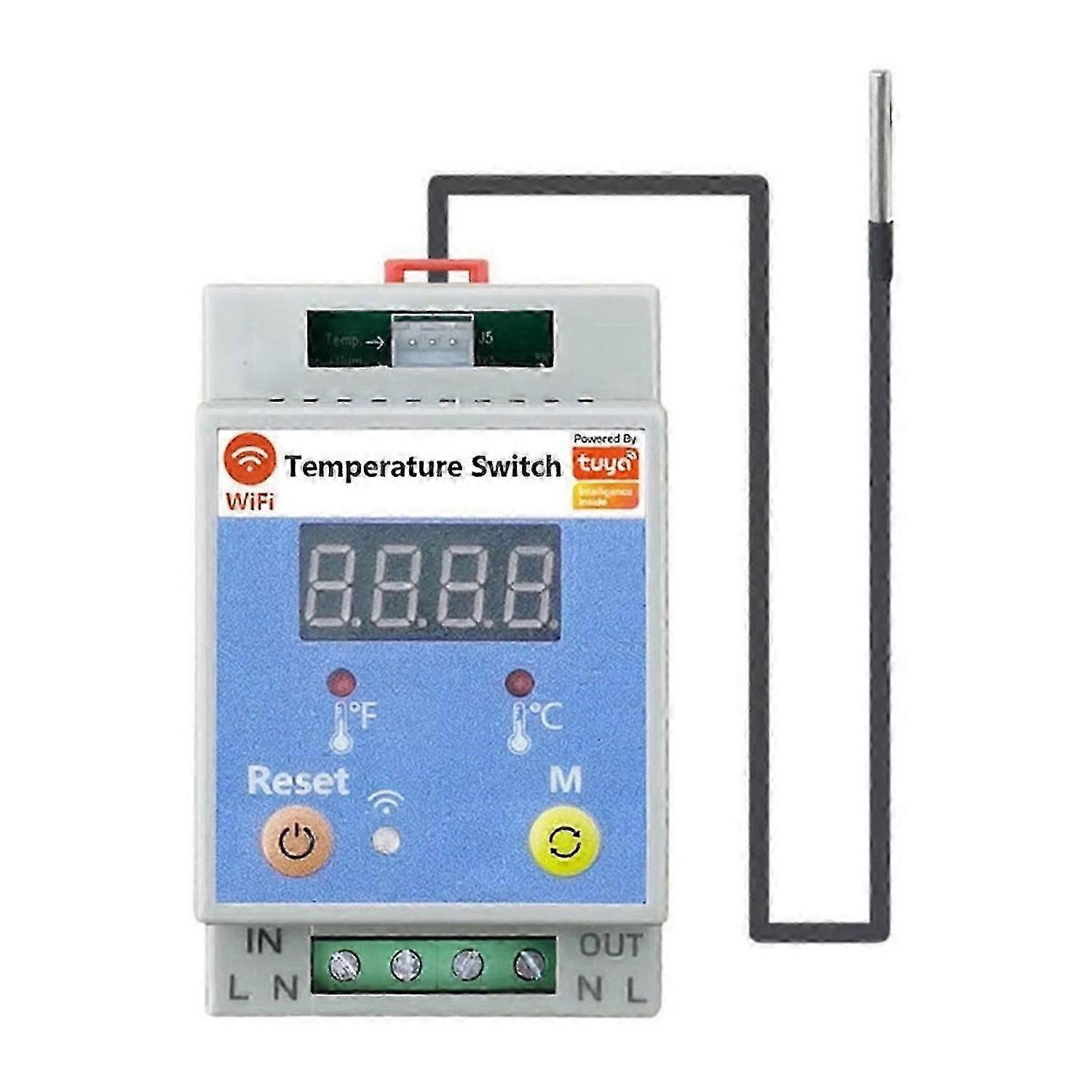 Tuya WiFi Temperature Switch Timer Temperature Control Switch APP Control for Aquariums Water Temper