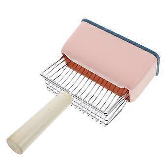 Metal Cat Litter Scooper for Cleaning 2Pcs Durable Pink Sturdy Scoop