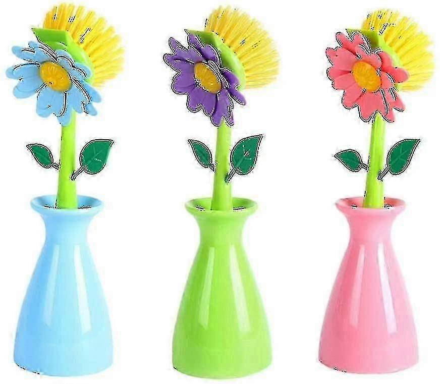 3er-Packung blumenförmige Spülbürsten