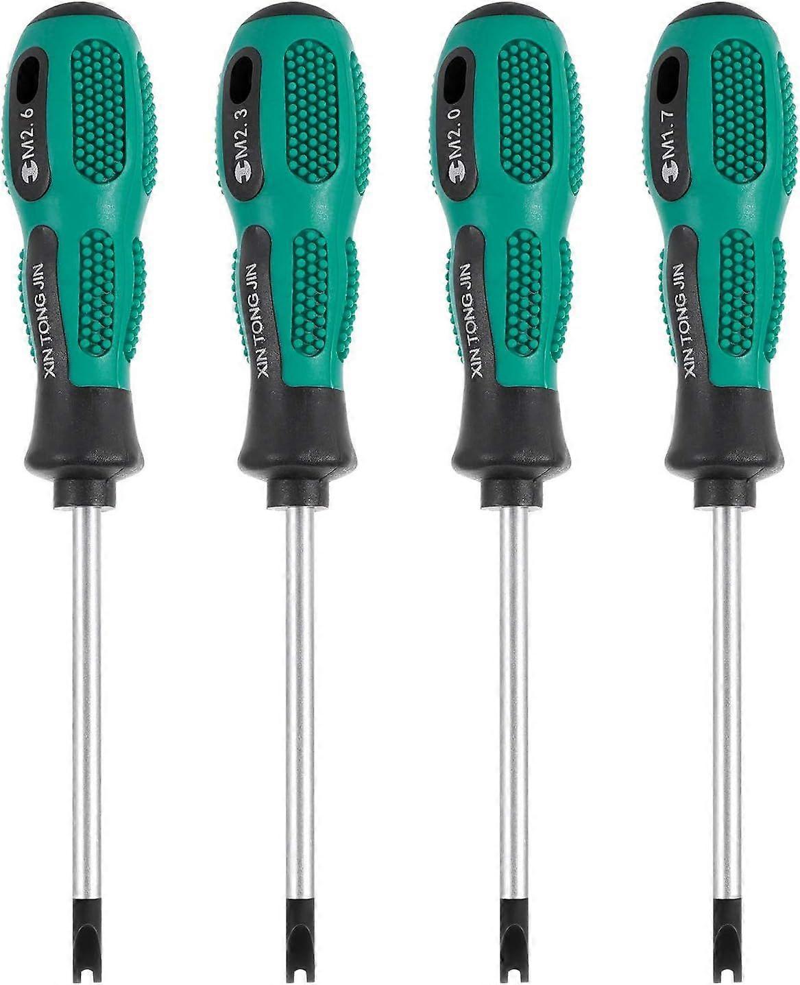 4pcs/Set Screwdriver Bits Set U Fork Magnetic Slotted Screw Driver Multi Function Hand Too