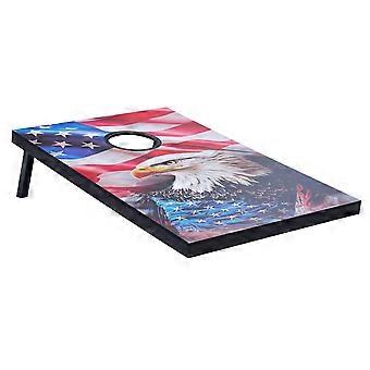 Cornhole-sett, 3x2 fot maishull-spillbrett, MDF tre bærbart kastebrett, inkluderer 8 bønneposer og bæreveske