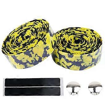 Road Bike Accessories Bicycle Handlebar Tape Colorful Cycling Handle Belt Cork Wrap with Bar Plugs Bar Tape 11 Colours 2021