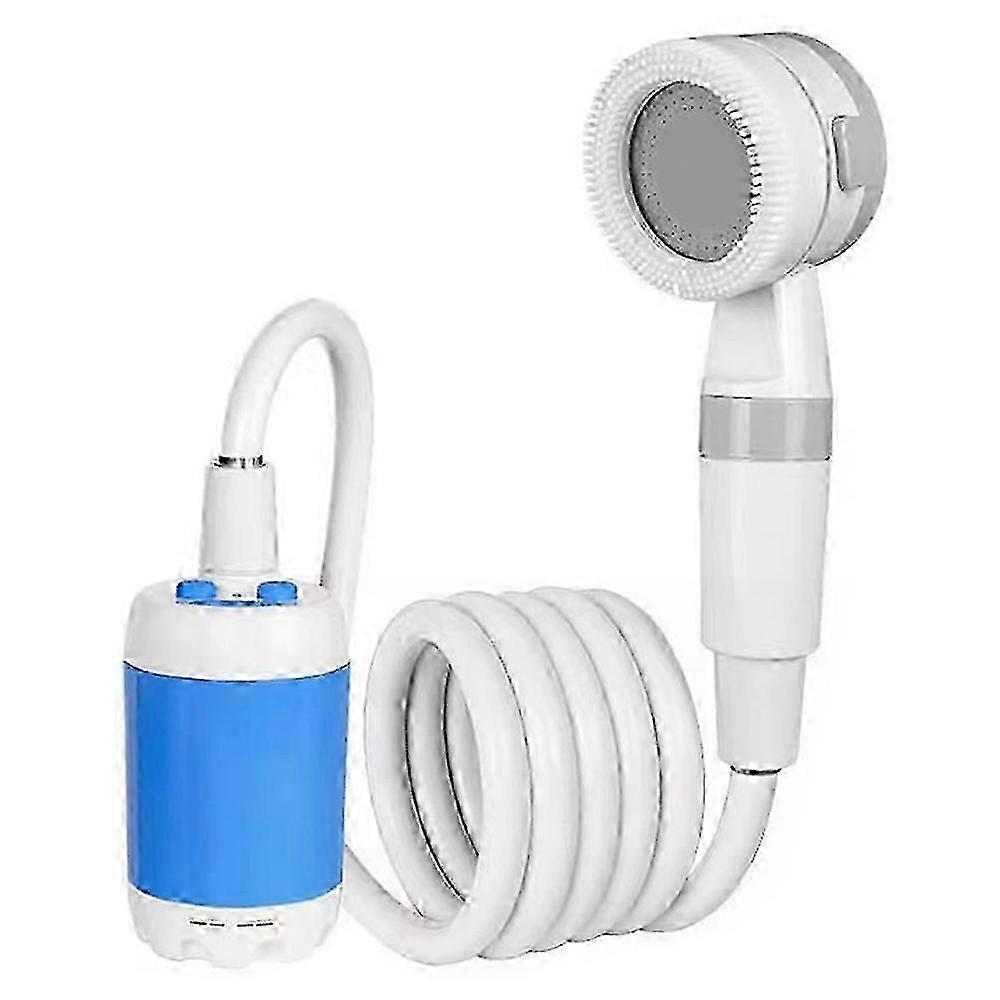 Douche électrique de qualité supérieure de type A 4000 mAh, pompe de douche portable pour le camping, la randonnée et les voyages en plein air.
