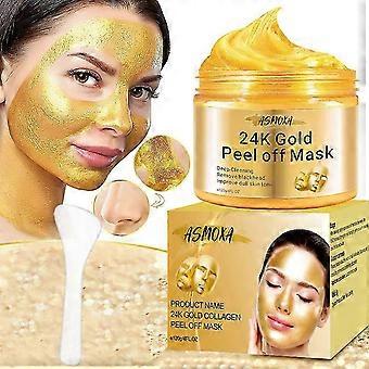 24k Gold Peel Off Mask, Anti-Wrinkle Anti Ageing Face Mask Blackhead Remover Mask,Moisturizing Deep Cleansing, Reduces Fine Lines and Cleans Pores