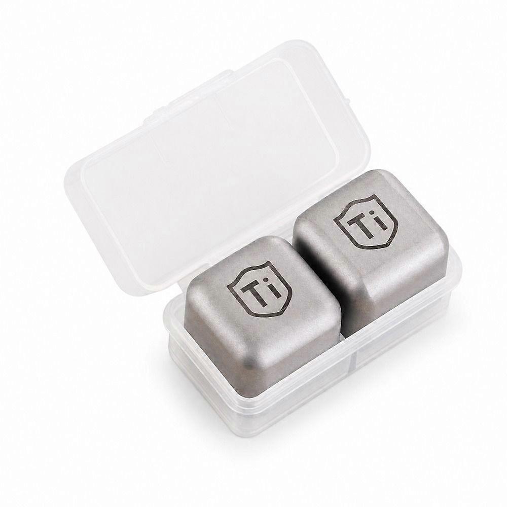 Pure Titanium Cold Drink Cubes, 30 g Each with Compact Cube Storage Case