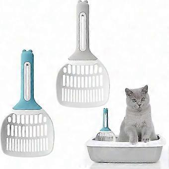 2 Pcs Cat Litter Shovel with Non-Slip Handle, Durable PP Plastic for Easy Cleaning & Quick Filtering