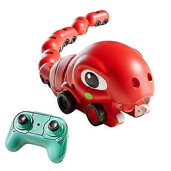 Remote Control Hungry Snake Toy for Kids, Magnetic Assemble RC Snake Car, Rechargeable DIY Building Block Vehicle Toy for Boys Girls