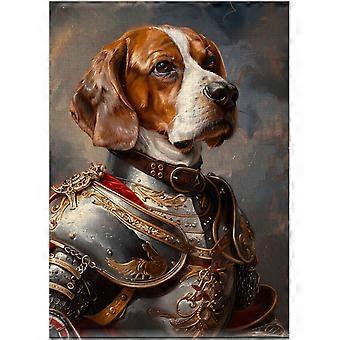 Puzzle Beagle Knight Portret Rycerza Prezent dla Właściciela Beagle AZQ109