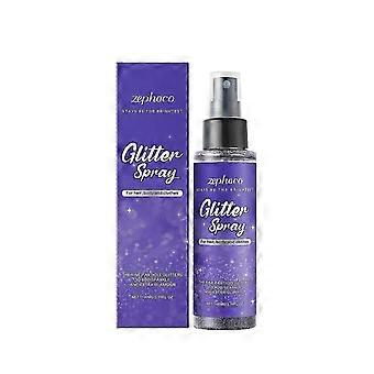 Purple Glitter Body Spray - High-Gloss Shine, Easy Application, Layered Dazzle for Parties & Nightclubs