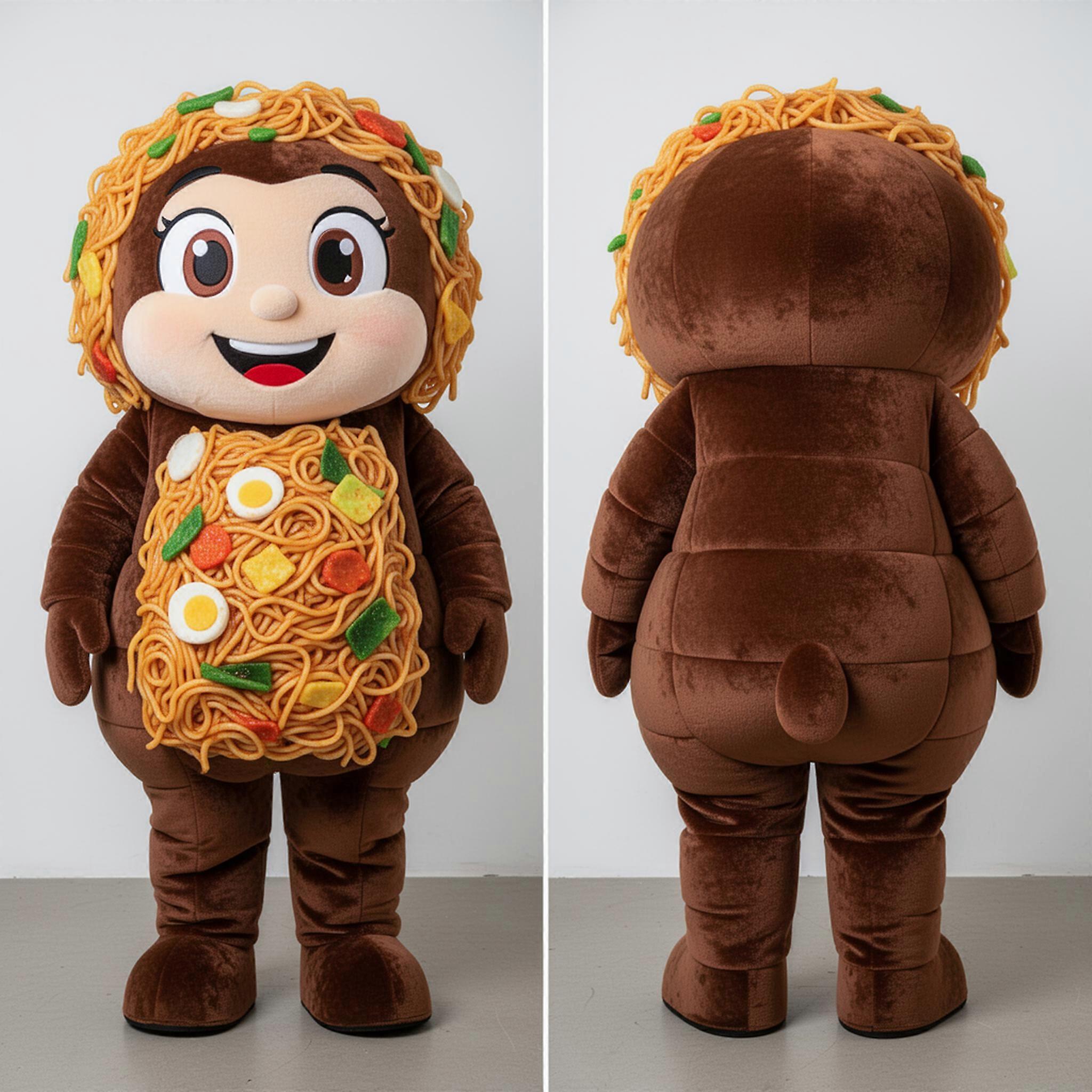 MASTICOT Burnt Orange Velvety Pad Thai Mascot