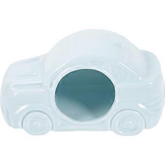 Niche rafraîchissante en céramique pour hamsters, en forme de voiture, idéale pour les petits animaux.