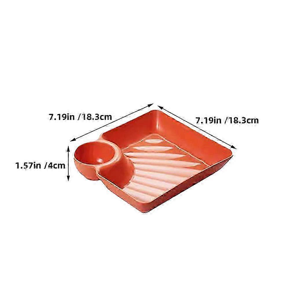 Snack Plate PP Multipurpose Chip and Dip Serving Platter 4Pcs Set