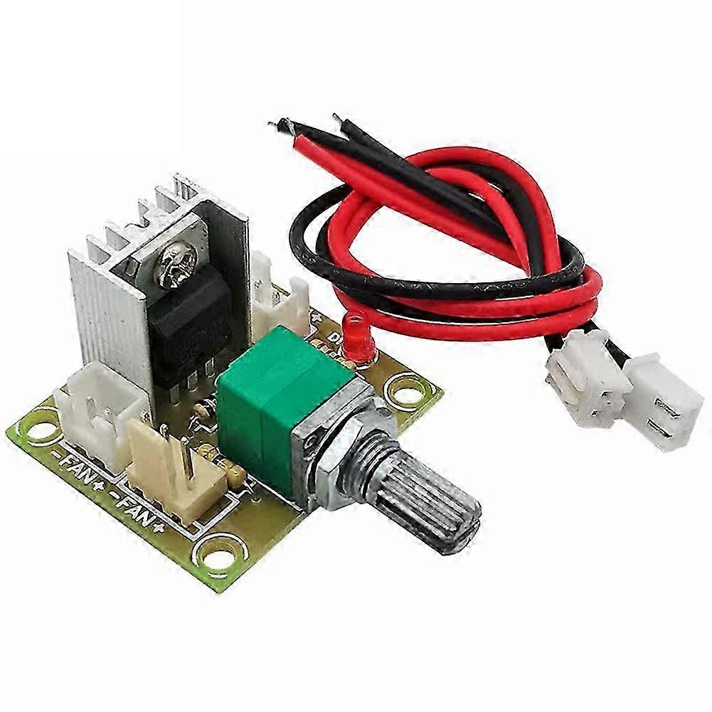 LM317 Adjustable DC Linear Voltage Regulator Board with Switch DC 1.25V-12V Fan Speed Controller Module
