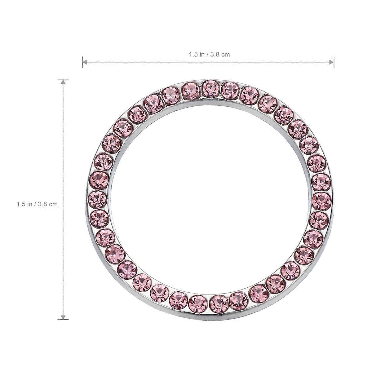 Pink Crystal Start Button Ring for Car Engine Start Stop Button