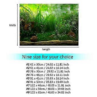 Water Grass Style Aquarium Fish Tank Background Poster PVC Adhesive Decor Paper (122*46cm)