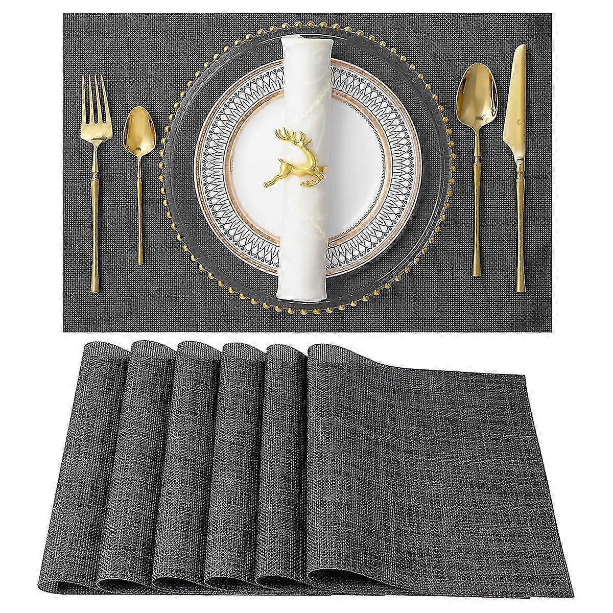 Durable Rectangular PVC Placemat Set