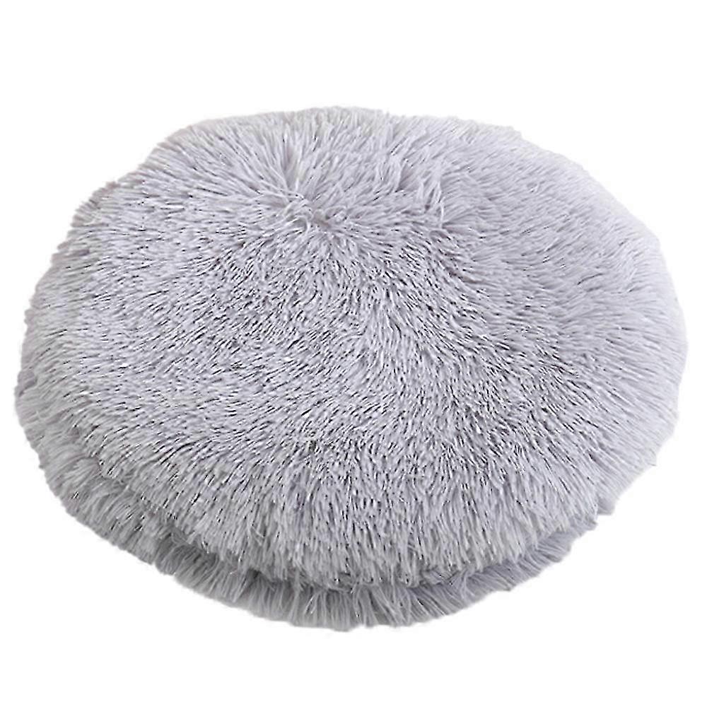 Soft Round Cat Bed With Elevated Edge Support