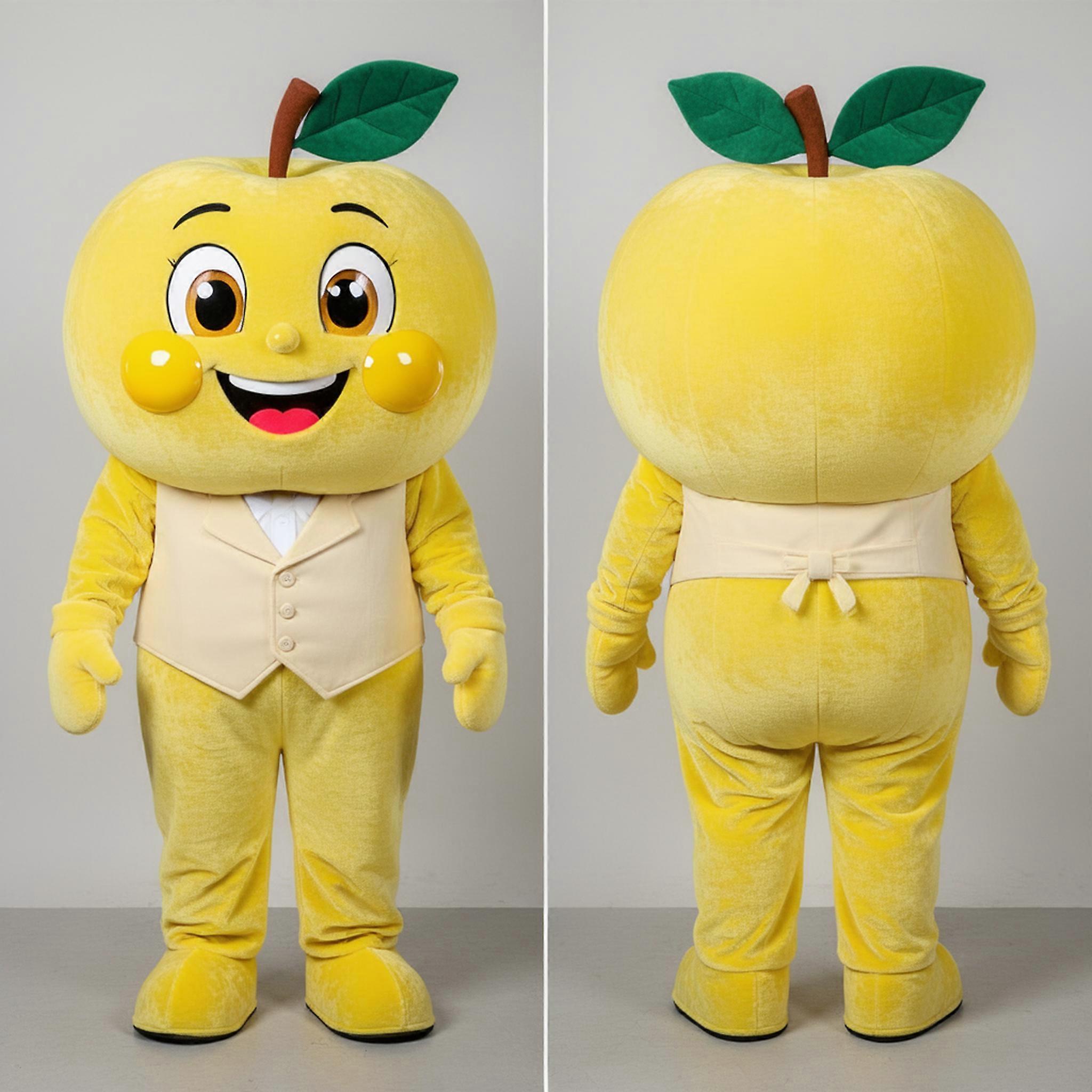 MASTICOT Lemon Yellow Rounded Apple Mascot
