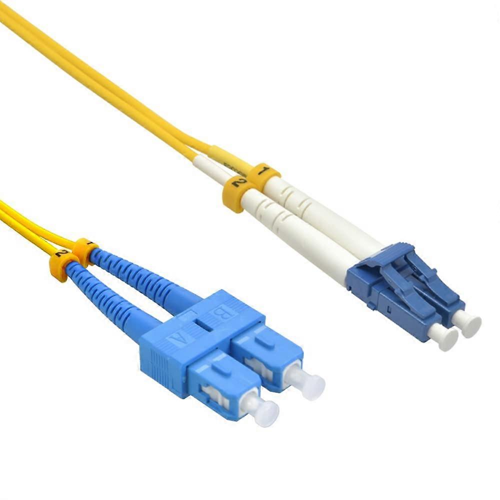 2m LC/UPC to SC/UPC Singlemode Duplex Fiber Optic Patch Cable 9/125 Speed Data Transfer 20 Pack