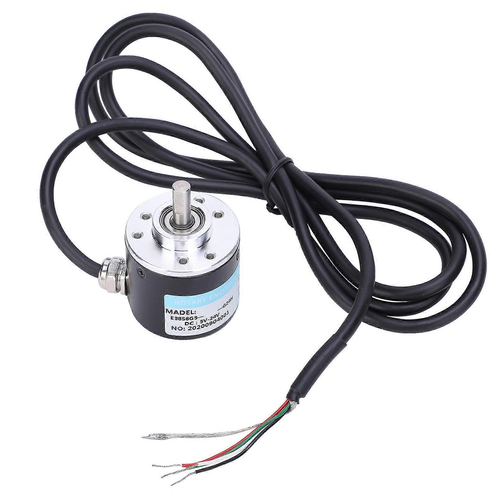 Encoder 5‑24V DC AB 2 Phase Incremental Rotary Solid Shaft Encoder for Office Automation Engineering1000B