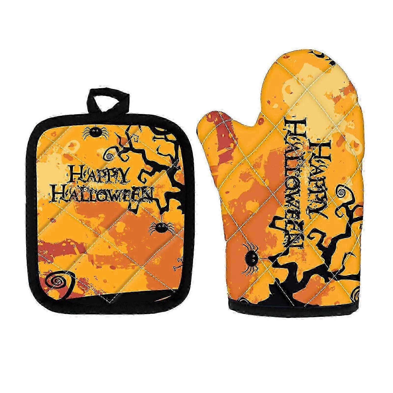 Polyester Halloween Baking Gloves and Insulation Mat-y16