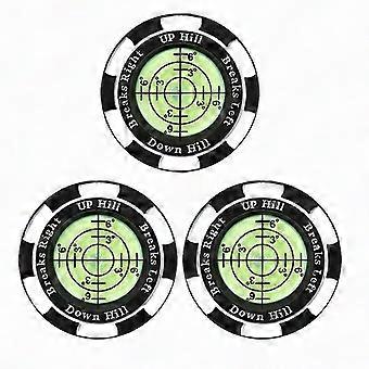 Golf Ball Marker 3 Pack High Precision Portable Putting Green Reader Golf Marker Clip Green Reading Training Aid for Golfers