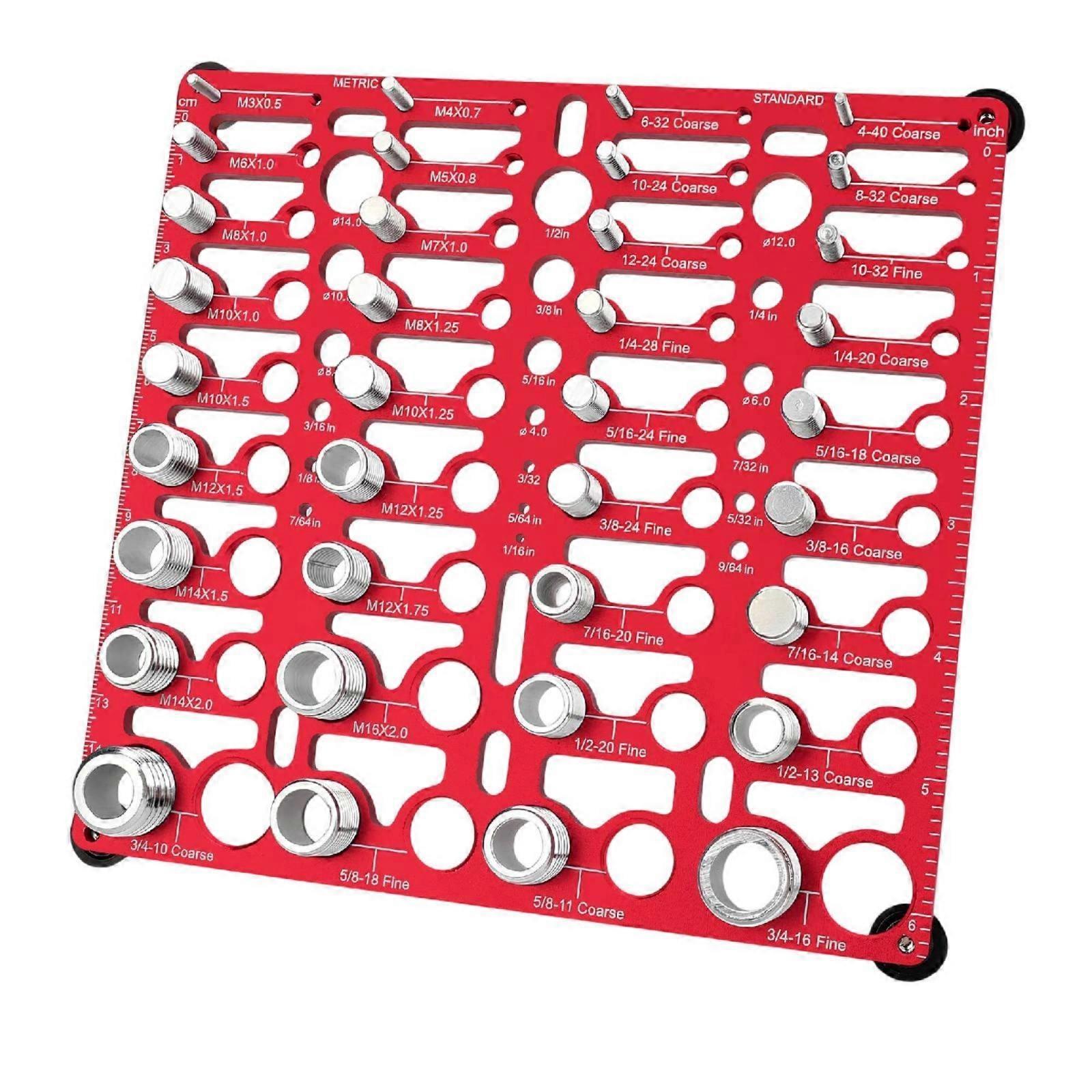 Bolt and Nut Thread Checker Precision Nut and Bolt Thread Checker for Garage
