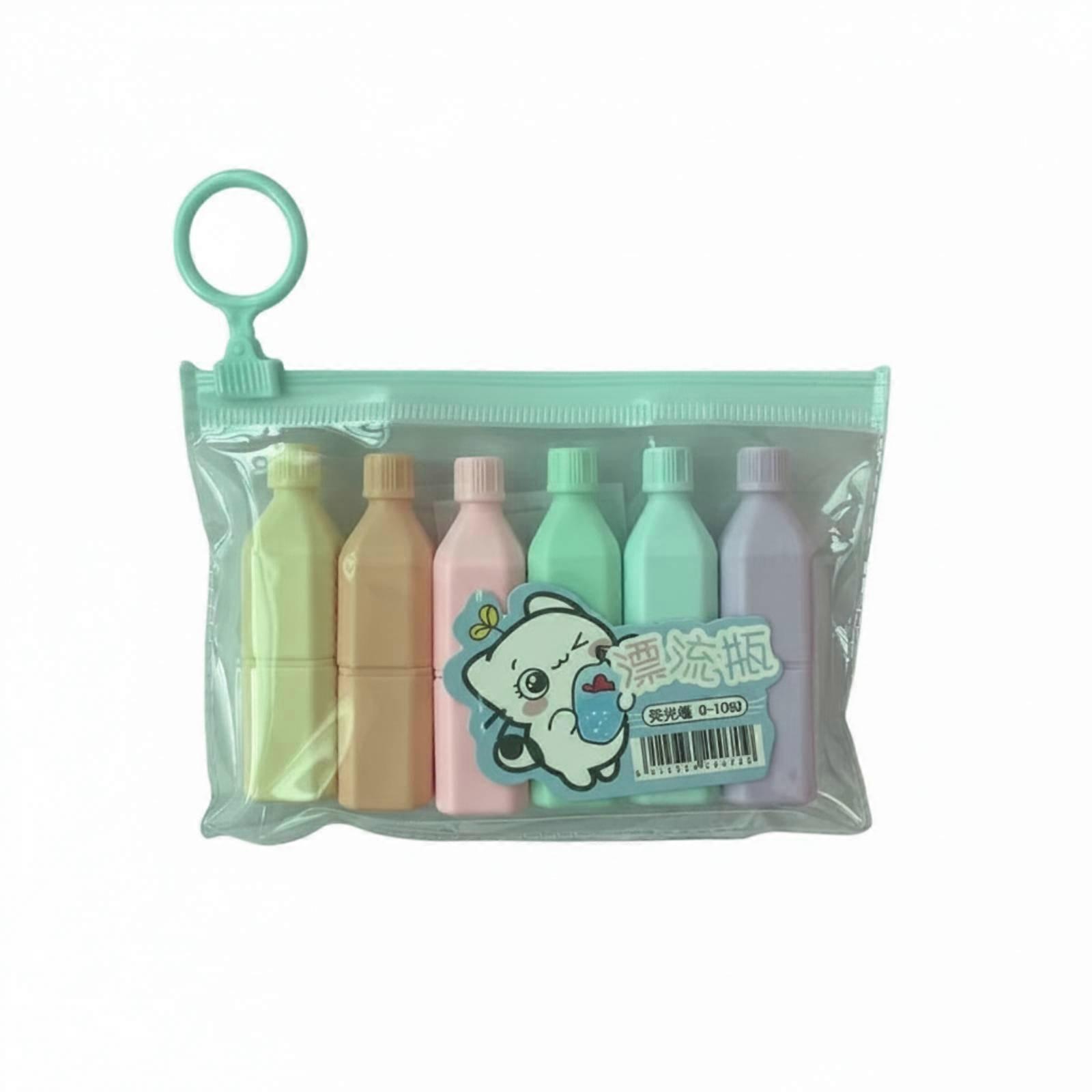 Creative Mini Marker, Cartoon Highlighter Set, DIY Doodle Pen