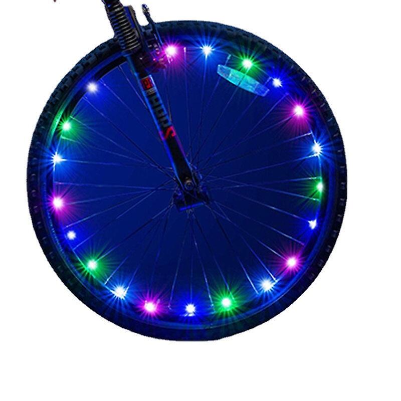 Mountain Bike Wheel String Lights - 2m 20 Led Festoon Spoke Lamp For Cycling, Camping, Night Riding Accessories