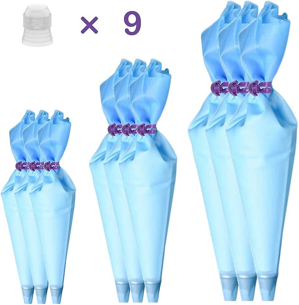 Reusable Decorating Bags, Pack Silicone Piping Icing Bags, 27