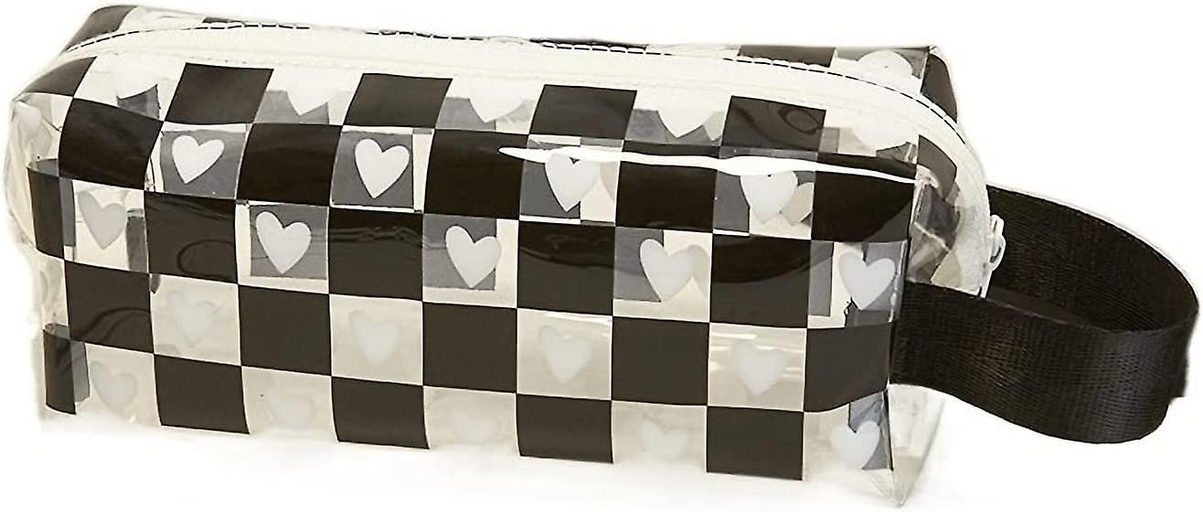 سعة كبيرة مقلمة القضية بولي كلوريد الفينيل سستة قلم رصاص حقيبة تخزين كبيرة قلم رصاص الحقيبة مكتب المنظم علامة القلم حالة حقيبة القرطاسية البسيطة حامل قلم رصاص (أسود 2)