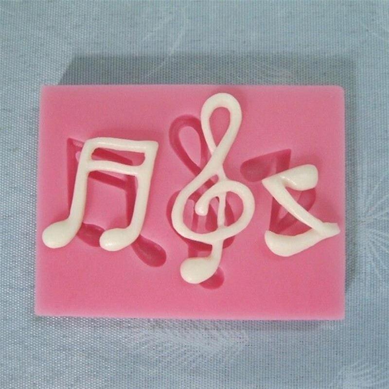 Musical Note Silicone Fondant Mold Cake Sugarcraft Decorating Chocolate Mould Color Random
