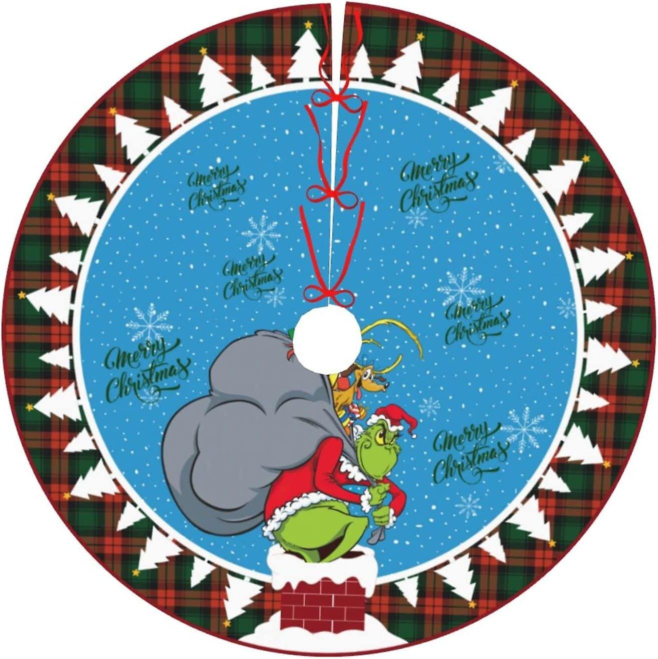 Cartoon Halloween Tree Skirt Christmas Tree Skirts Mat 30IN