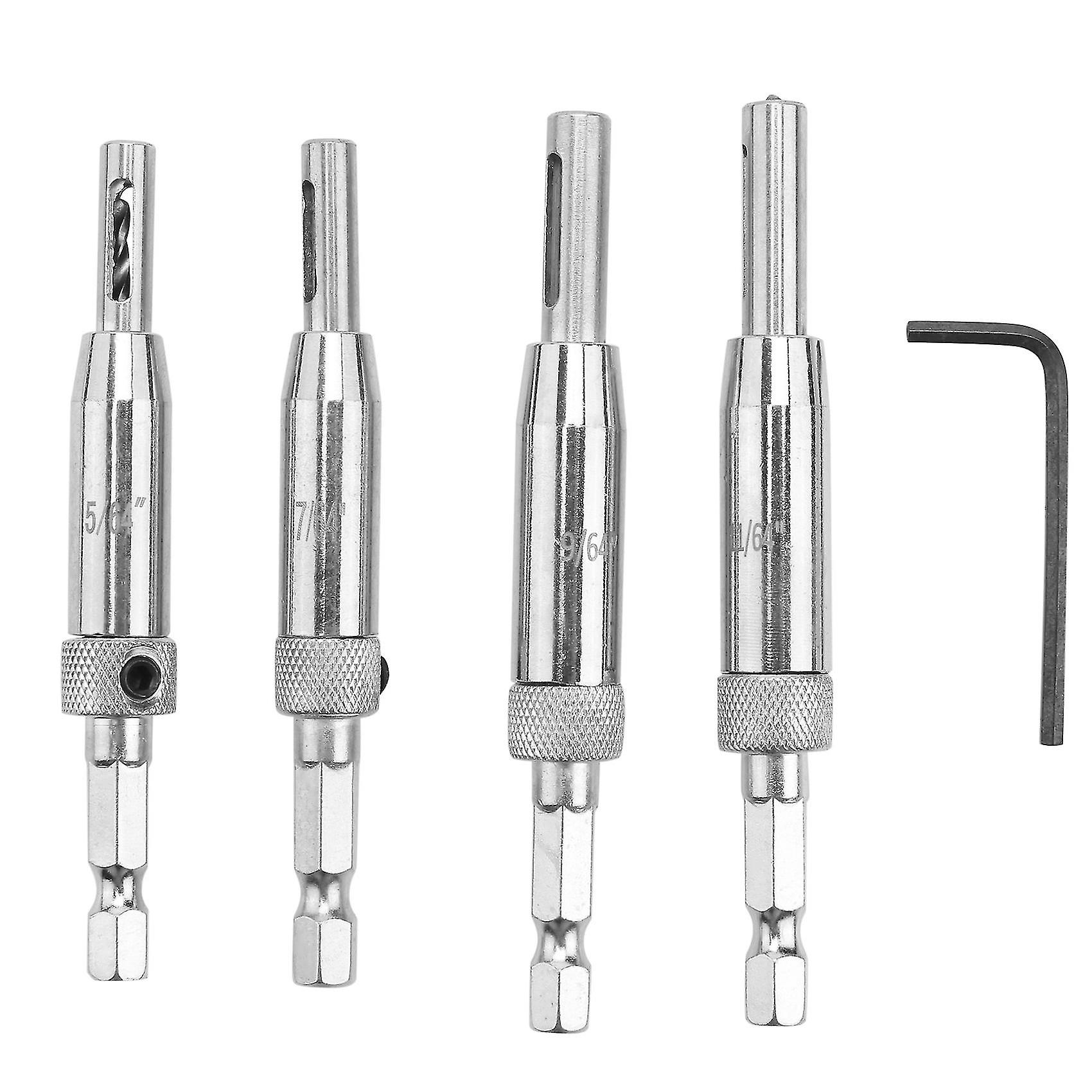 Drill Bit Set 5 Pcs Centering Hinge Core Drill Bit Set For Woodworking, Door Drill