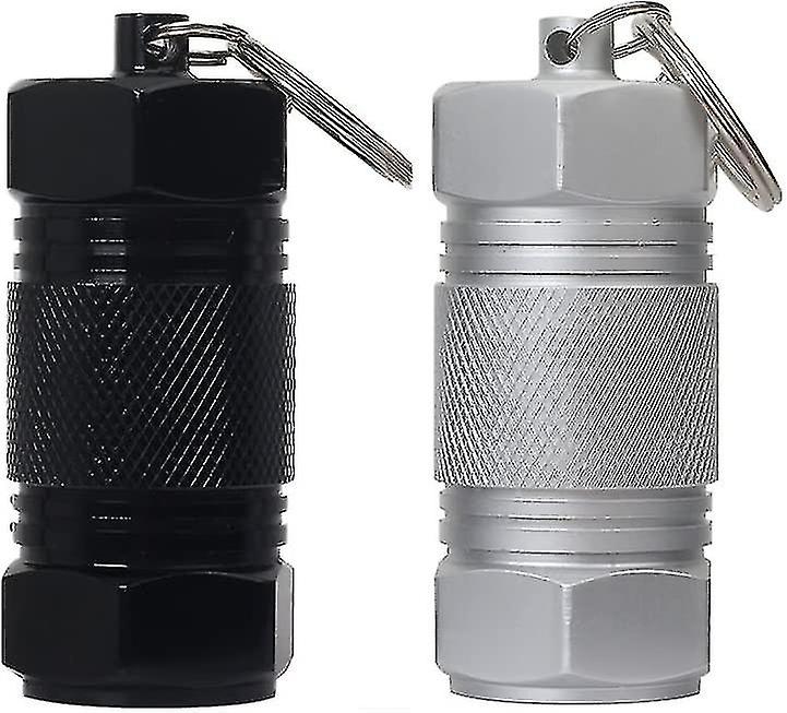 Lar Keychain Pill Container +silver-2pcs *chyi
