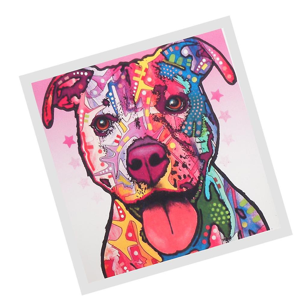 Canvas Oil Painting Wall Decor Artwork Picture Poster - Dogs 30x30cm