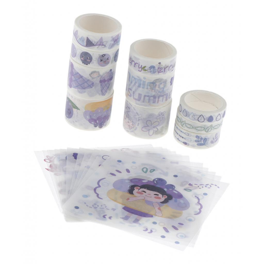 1 Set Paper Stickers Masking Washi Tape DIY Decorative Adhesive Tapes C
