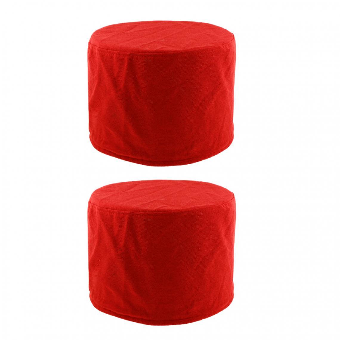 2pcs Round Stool Cover 28x28cm - Red